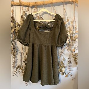 Free People Violet Mini Dress in Olive